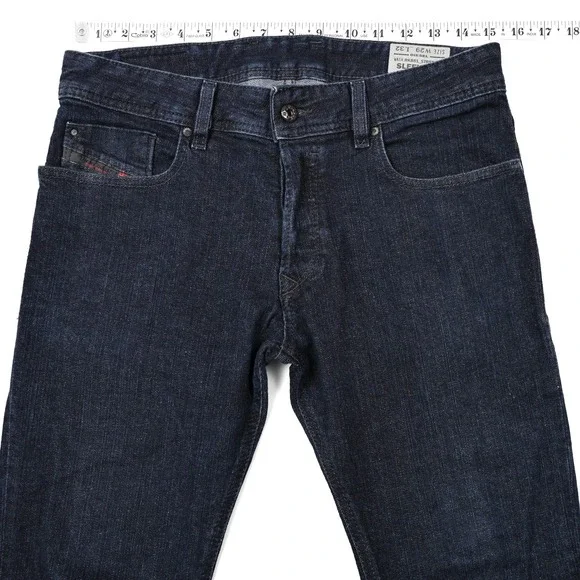 DIESEL Sleenker Denim Blue RK881 Stretch Slim Skinny Jeans Size W29 L30 (30x25) - Picture 3 of 9